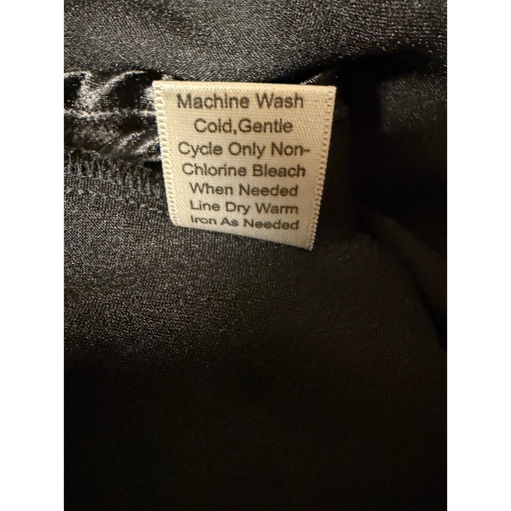 Standards & Practices Black Satin Cowl Neck Slip Midi Dress 3X - Picture 4 of 14